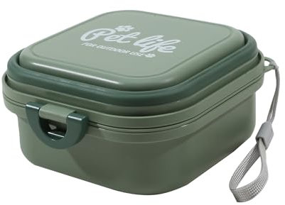 Generic Collapsible Dog Water Bowl, 2-in-1 Portable Pet Food and Water Feeder - Travel Dog Bowls with Lid, Green