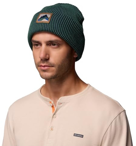 Columbia Unisex Provisions Cuffed Beanie, Beanie, Rain Forest, Windy Range, O/S
