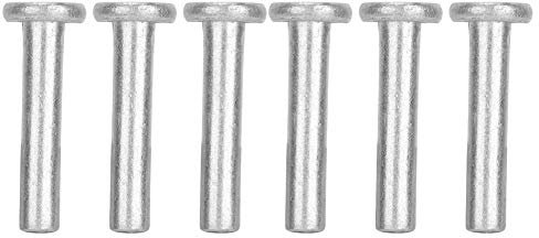 100 Pièces Rivets Solides Rivets a Frapper Aluminium Tête Plate 25Mm Rivets à Tête Plate (M4*20)