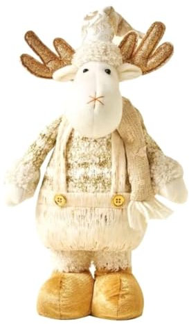 Jeenuuder Figuras de pie Muñecas de Navidad para la Decoración de la Ventana de Navidad Figura de Muñecas de Santa Claus Decoración de Vacaciones B