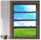 Mobile Business-Schiebefenster für Scheunen, Garagen mit bündiger Montage, horizontaler Schiebewand, gehärtetes Glas, Aluminium, Servicefenster und Griff (55 x 60 cm)