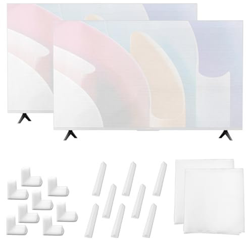 TV Moving Box Cushioning Foam Set Include 2 Pcs Foam Flat Screen TV Cover for Moving Fits Up to 65''W x 36''H and 16 Pcs Moving Foam Corner Edge Protectors