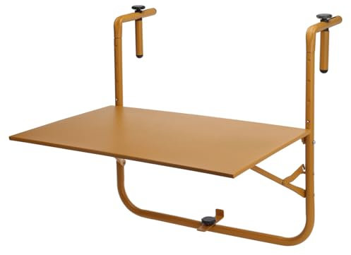 La zappa Supporto da Tavolo per Ringhiera 60 x 70 cm Pratico e Salvaspazio (Senape)