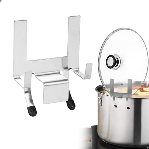 Topfdeckelhalter Deckelhalter KüChe mit Beim Kochen Topf Deckel Halter mit Silikon Pads, Geeignet für Die Meisten Langsamen Kocher und KüChe Finishing Langlebig