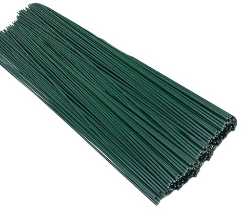 YYTOL Blumendraht Grün zum Basteln 50 Stück Floristendraht 2mm Floristik Blumen Draht Grün 30cm Lang Blumendraht Stäbe für Handwerk