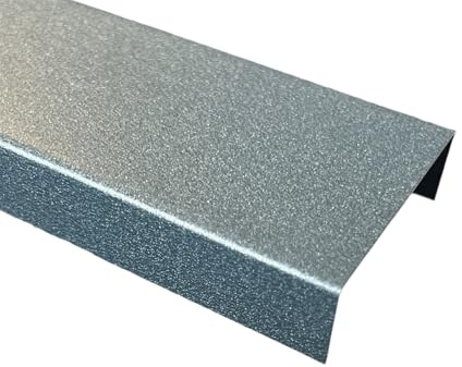 Alu U-Profil Anthrazit Struktur Grau | Aluminium U-Winkel Dachabdeckung | Hochwertiges Abschlussprofil für Dach, Terrasse, Fassade & Außenbereich, Größe: 2000 mm, Stil: 15x30x15 mm