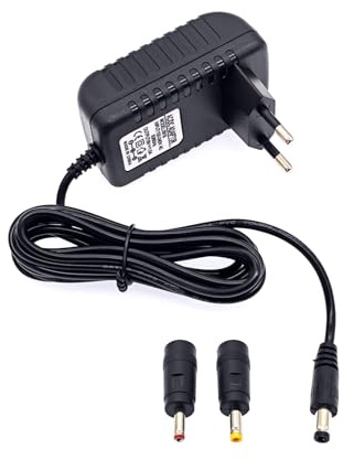JZK Adaptateur secteur 6 V 1.5 A 9W avec connecteur DC 5.5 x 2.5mm, 2 prises alternatives 4.0 x 1.7mm et 3.5 x 1.35mm, compatible avec prise jack 5.5 x 2.1mm, alimentation remplacement, chargeur mural