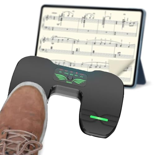 Bluetooth Page Turner,Drahtloser Page Turner Pedal für IPad, Wiederaufladbares Musikseitenumblätter-Pedal,Empfindlichen Pedalen zum Spielen von Instrumenten