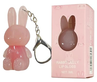 Kleiner Hase Lippenstift 3ml - Niedriger Hase Design, Spiegeln Glanz & 24h Halt - Rosa Lip Stain für Natürlichen Look, Geschenk für Frauen & Teenager (#1)