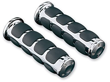Kuryakyn 1 Paar Premium ISO Lenkergriffe für Drossel und Kupplung: Kawasaki, Suzuki, Victory & Yamaha Motorräder, Chrom, 6235