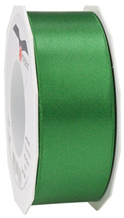 Präsent C.E. Pattberg Satin grün, 25 m Satinband zum Einpacken von Geschenken, 40 mm Breite, Geschenkband zum Dekorieren & Basteln, Dekoband, Anlass