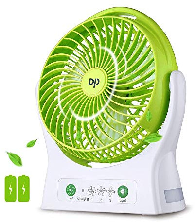 Ventilador Batería portátil recargable Ventilador USB de Mesa Ventilador portátil recargable Ventilador refrigerado por aire de alto flujo para la Refrigeración de viaje, Ministerio del Interior