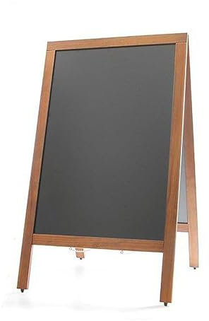 HENDI Kundenstopper Keidetafel, mit Holzrahmen, Plakatständer, 700x600x(H)1200mm, Schwarz