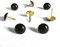 Lot de 500 punaises décoratives en bois noir de 11 mm x 17 mm de diamètre x 17 mm