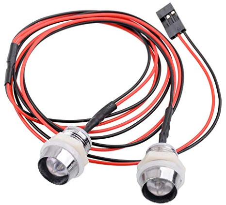 Fenteer LED rote Lampe Licht für 1/5 1/8 1/10 1/12 1/16 RC Modell Auto, 10mm Durchmesser