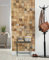 wodewa Wandverkleidung Holz 10x10cm 3D Optik Altholz sonnenverbrannt 1 Holzmosaikmatte Moderne Wanddekoration Holzverkleidung Wohnzimmer Küche