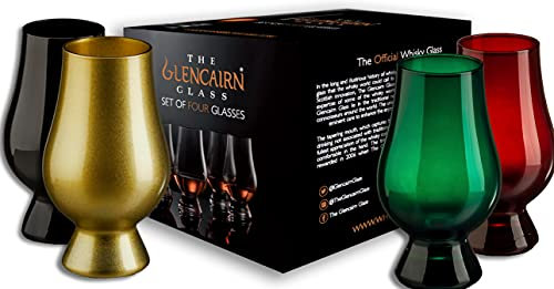 Bunte Glencairn Whisky Gläser Im 4er-Set In 4 Geschenkboxen