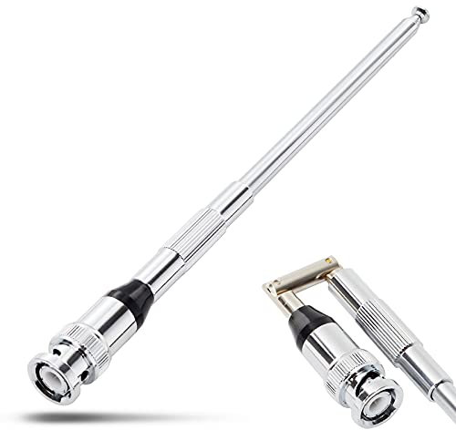 HYS Antenne VHF BNC 136-174 MHz Antenne télescopique pliable en acier compatible avec Kenwood TK100, TK200, TK210, TK220, TK300, TK310, TK320 Radio bidirectionnelle