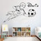 NSRJDSYT Fußball Torhüter Vinyl Wandtattoo Customized Schlafzimmer Fußballspieler Name Aufkleber Jungen Mädchen Teenager Raumdekoration 73x42cm