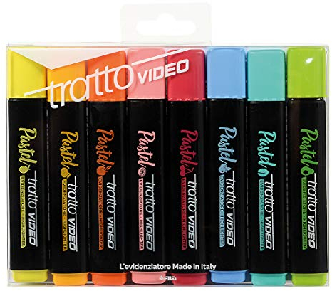 Tratto Evidenziatori Pastel, Multicolore, 1 Unità (Confezione da 8)