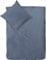 Decoper ® Mako-Satin Bettwäsche aus 100% Baumwolle | Atmungsaktiv & kuschelig weich | Farbe Denim Blau | 2 teilig - 155 x 220 cm + 80 x 80 cm