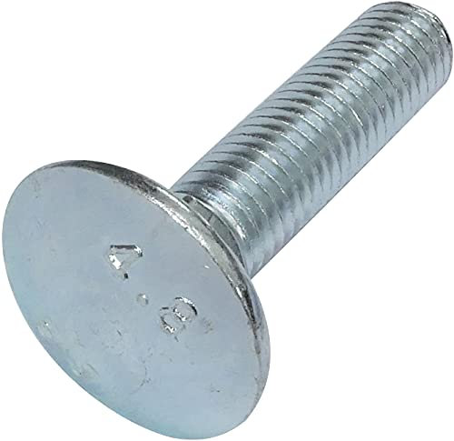 AERZETIX - C49056 - Satz von 10 Schlossschrauben flachrundschrauben schloßschrauben mit flachrundkopf und vierkantansatz - M12x50mm - aus verzinktem stahl - DIN 603