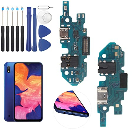 RongZy Dock Connector Replacement for Samsung Galaxy A10/SM-A105FN Charging Port Dock Flex Cable with Repair Kit(Suitable for Dual Cards)