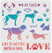 FINGERINSPIRE Zeichenschablonen für Haustiere Hunde 30 x 30 cm Life is Better with a Dog quadratisch wiederverwendbar aus Kunststoff zum Malen auf Holz, Boden, Wand und Stoff