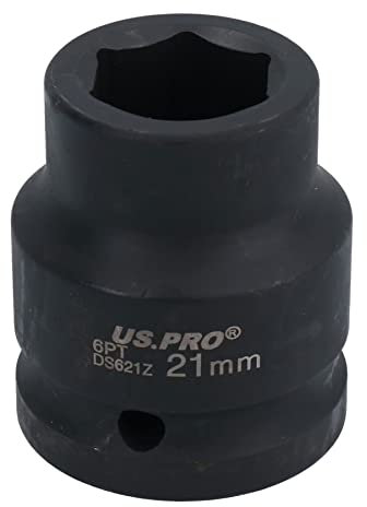 3/4 Drive 21mm Shallow Metric MM Impact Impacted Socket 6 Sided Single Hex