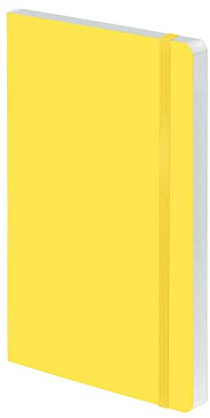 Nuuna Notizbuch A5 Dream Boat M in der Farbe: Gelb mit Einband aus recyceltem Leder, 3,5 mm Punktraster, 176 nummerierte Seiten, 120 g Premium-Papier, 55904