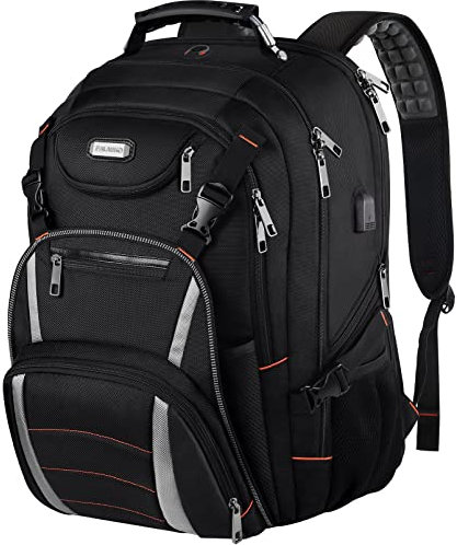 Sac à dos de voyage pour ordinateur portable 18,4 pouces RFID antivol TSA Friendly Backpack avec port de charge USB, résistant à l'eau College School Bookbag pour femmes hommes