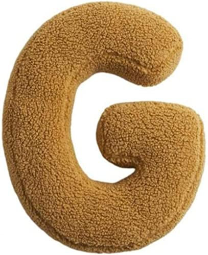 Fouriding Plüsch Buchstaben Kissen Englisch Alphabet Niedlich Wurf Kissen Zimmer Couch Dekorative Kissen für Kinderzimmer Sofa Bett Boden Auto Dekorative (G)