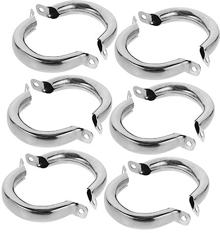 SHOWERORO Küchengerät 12 Stück Griffe Wok-Zubehör Edelstahl Dampfgarer Topf Wasserkocher Griff Dampftopf Griff Dampfpfanne Griff Topf Seitengriffe Suppentopf Griff Silber Edelstahl Pfanne