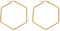 Ayoiow Edelstahl Gold Creolen Breit Hohles Sechseck Damen Ohrringe