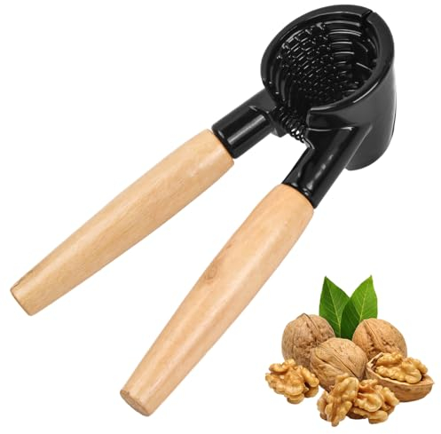 Volumoon Nussknacker mit edlem Holzgriff,Nussknacker mit Rutschfestem Griff,Hochwertiger Nuss-Knacker,Multifunktionaler Nuss öffner,für Walnut Mandeln Haselnüsse Pistazien