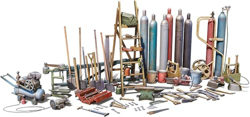 MiniArt 49013 Kit d'outils échelle 1:48 - reproduction fidèle de l'original, modélisme, kit en plastique, travaux manuels, loisirs, collage, maquettes, assemblage, sans peinture