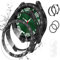 Neitra [2+2+3 Stück Samsung Galaxy Watch 6 Classic Schutzhülle + Displayschutzfolie 47mm Hülle, 3 Kratzfest Schutzfolie+2 Hart PC Bumper Case+1 Lünette Adhesive Ring Hülle für Galaxy Watch6 Classic