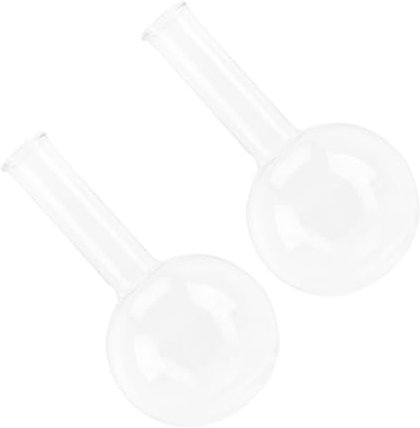 Healvian 2pièces Flacon Verre Transparent à Col Étroit Fournitures De Laboratoire Pour Expériences De Chimie