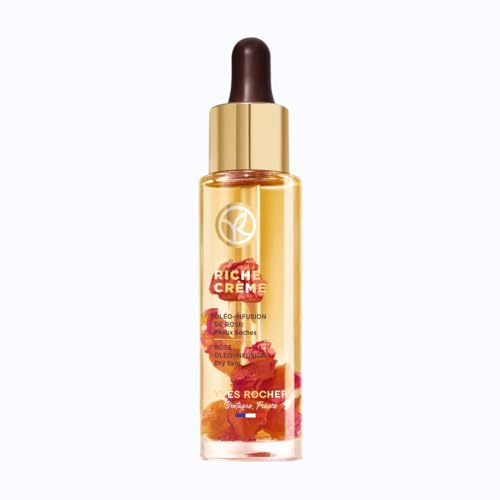 Yves Rocher RICHE CRÈME - Gesichtsöl mit Rosen-Extrakt - Angereichert mit Öl aus 1000 Rosen die die Zellregeneration fördern - Anti-Aging-Wirkstoffe - 30 ml