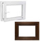 Plastica/cantina/garage/finestre in PVC economico effetto legno di alta qualità Salamander girevole ribaltabile 2 vetri interni bianco esterno noce 40 x 40 cm 400 x 400 mm DIN destra Produttore