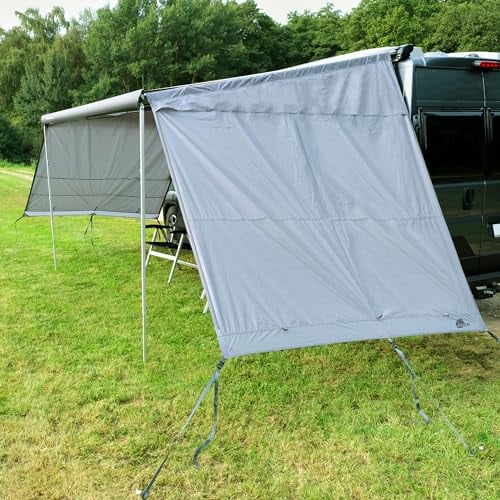 your GEAR Sun & Rain Blocker - Markisenvorderwand & Seitenwände für Markise - div. Größen - UPF 50+ Schutz, 5000 mm Wassersäule, 3 Keder mit Ø 4,3 6,2 und 7 mm, Vorderwand Breiten von 240 bis 480 cm