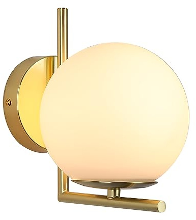 SUNLLOK Moderne golden Leselampe Wandleuchte - Innen einstellbare warmweiße flexible Wandleuchten - L-förmige Basis Wandlampe Dekoration für Wohnzimmer Kinderzimmer Schlafzimmer Restaurant