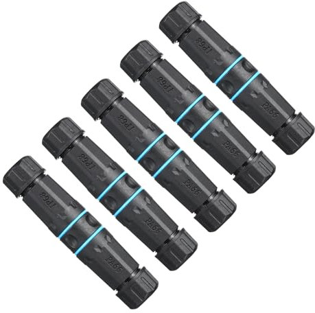 sourcing map Waterproof RJ45 Coupler, Dual Head Shielded Female to Female IP68 Ethernet Outdoor LAN Cable Connector for Cat6/Cat5e/Cat5, Pack of 5