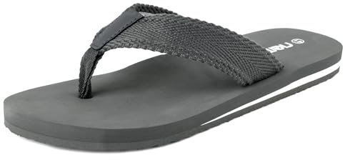 riemot Flip Flops Men's Thongs Sandals, Comfort Lightweight Thong with Arch Support Shoes Summer Outdoor Beach Pool Sandal, Non-Slip Walking Slippers,Grey UK 8/EU42