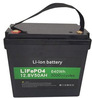 SSCYHT 12V 50Ah Lithium LiFePO4 Battery Built in BMS Long Lifetime 3000+ Cycles Output Power 640Wh for Boat Marine Trolling Motor Camping RV 12.8V Spare Battery