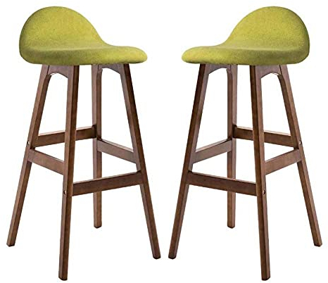 AIMWTHGX Furniture Desk Chair Set of 2 Wooden High Chair Breakfast Stool Restaurant and Seat Disassembly Cleaning Kitchen Breakfast Counter Greenhouse Cafe Bar/Beige elegant Chaser of Light