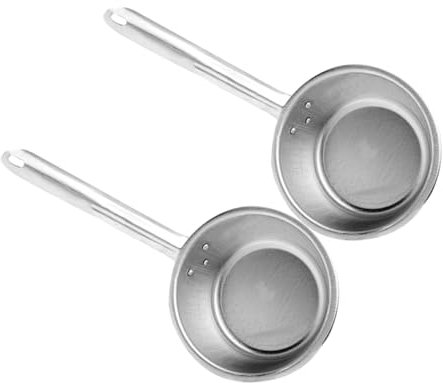 COLLBATH 2stücke Küchenschöpfkelle Aus Aluminium Für Pflanzen Und Badewanne Wiederverwendbar Leicht Und Kompakt Mit Langem Griff Für Küche Bad Und Camping