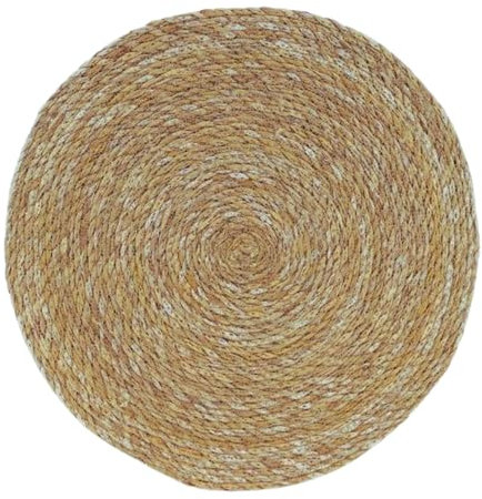 PARENCE.- Dessous de Plat Rond en Jonc de Mer - Cuisine, Décoration, Polyvalent - Set de Table Rond Résistant - 25cm, Boisé