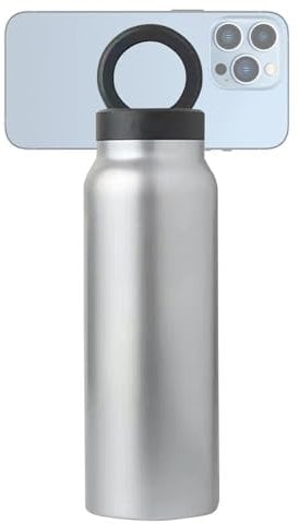 Magnetischer Handyhalter, isolierte Wasserflasche, Outdoor-Reitbecher, Sport-Fitnessflasche, Handyhalter, magnetischer Becherhalter, isolierter Fitnessbecher, 680 ml, Sportflasche, Fitnessstudio,