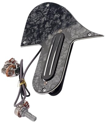 BESTonZON Mandolin Pickguard Loaded Pickguard Prewired Single Coil Pickups for Mandolin Guard Plate